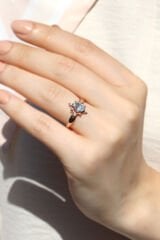 Vintage Aquamarine & Pırlanta Yüzük