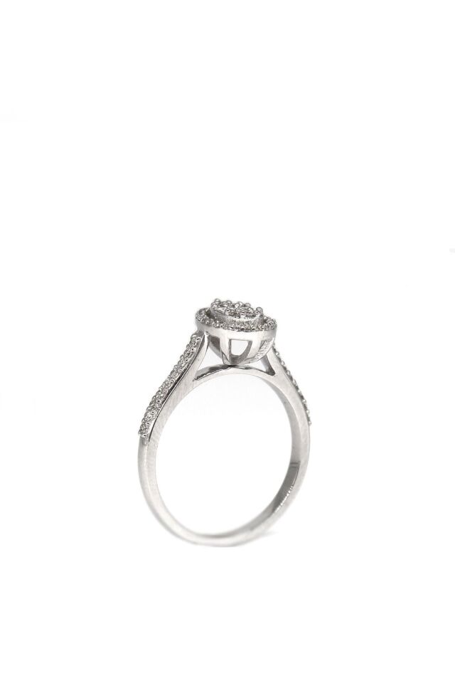 0.38 ct Coronet Damla  Pırlanta Yüzük Sarı Altın - 20