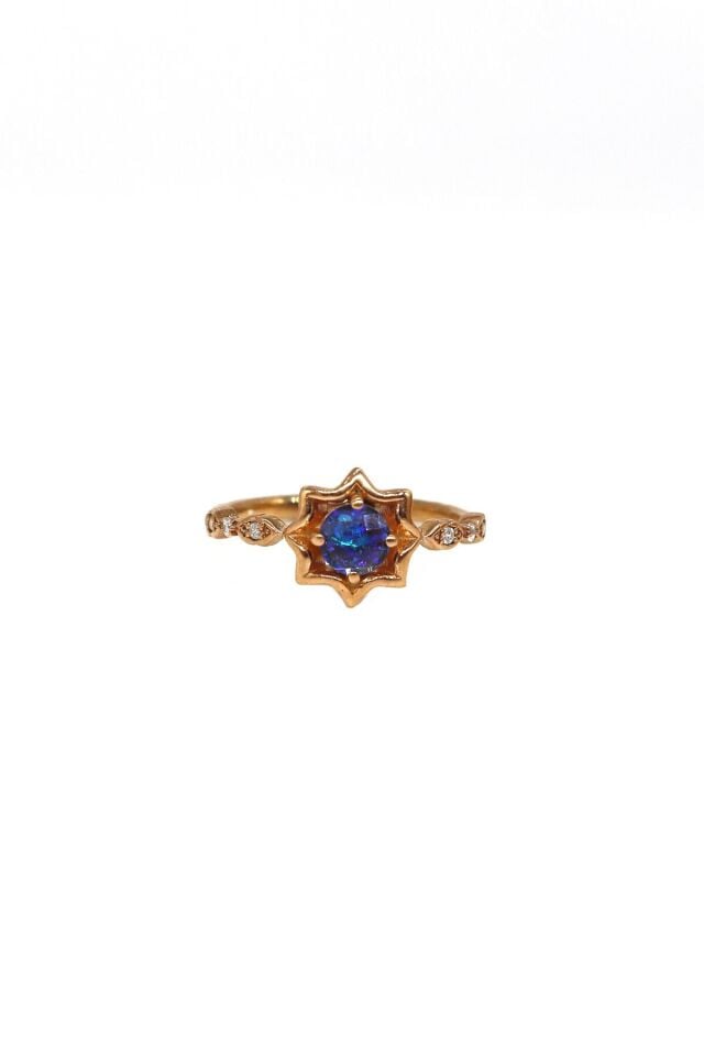 Vintage Opal & Pırlanta Yüzük