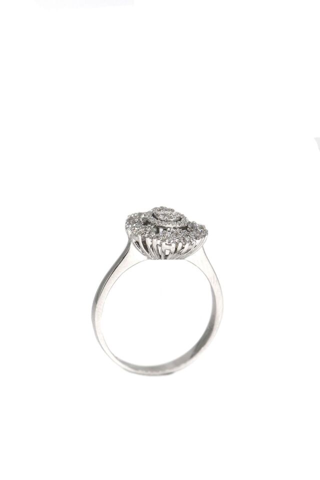 0.48 ct Coronet Damla Pırlanta Yüzük Beyaz Altın - 19