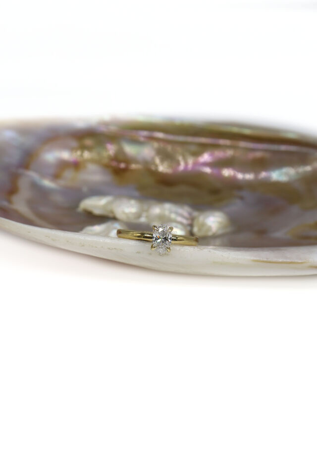0.55 Ct Oval Tektaş Pırlanta Yüzük