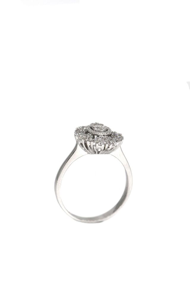 0.48 ct Coronet Damla Pırlanta Yüzük Rose Altın - 19
