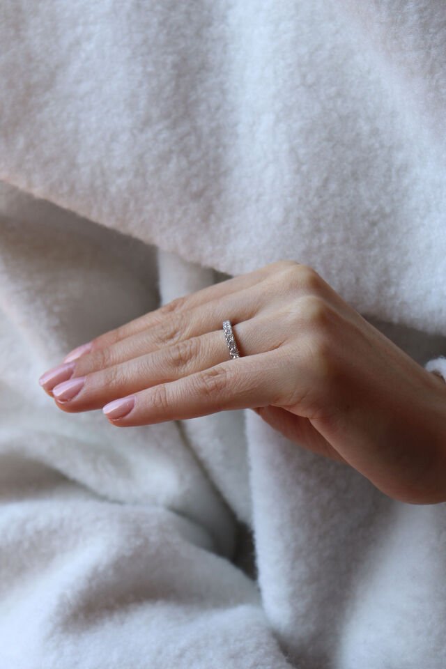 0.90 Ct Yarımtur Pırlanta Yüzük