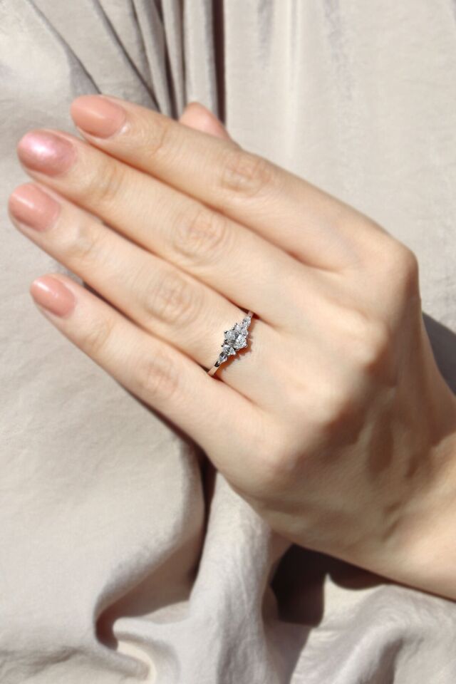 Vintage Elis Pırlanta Yüzük Beyaz Altın - 20