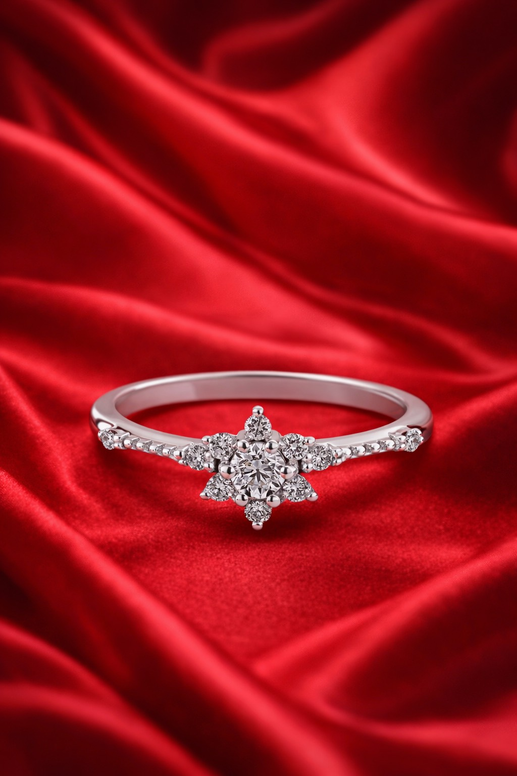 0.42 ct Lotus Pırlanta Yüzük