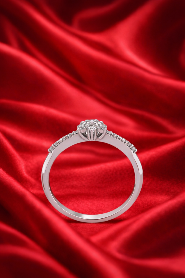 0.42 ct Lotus Pırlanta Yüzük