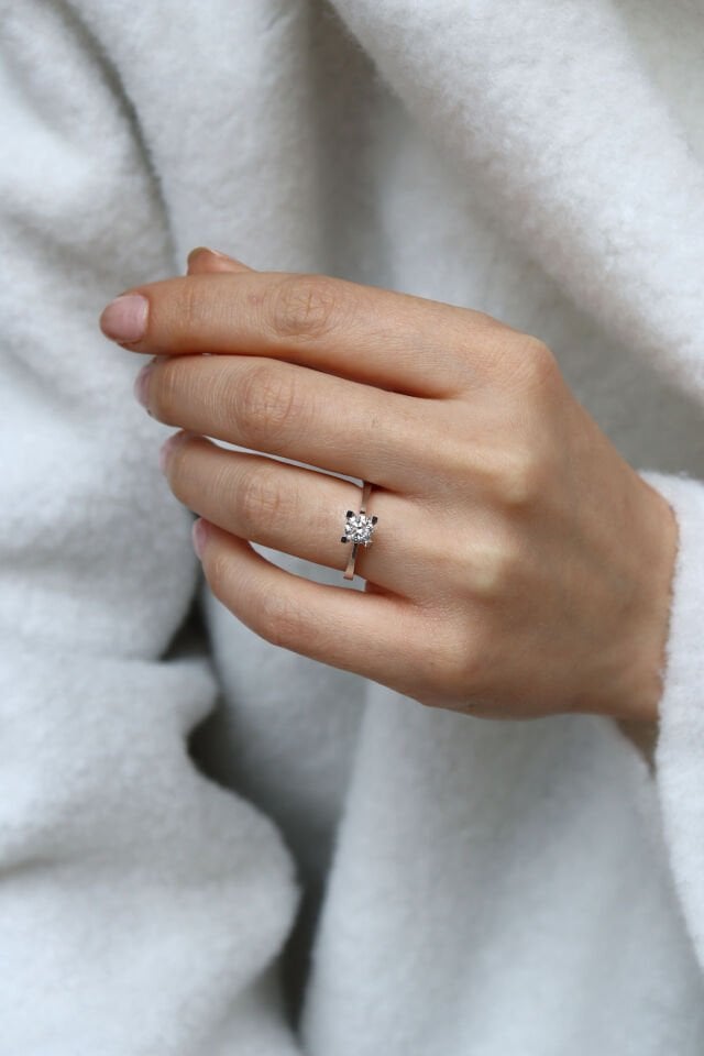 0.90 Ct Tektaş Pırlanta Yüzük
