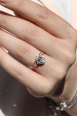 Vintage Aquamarine & Pırlanta Yüzük