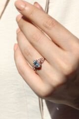 Vintage Aquamarine & Pırlanta Yüzük