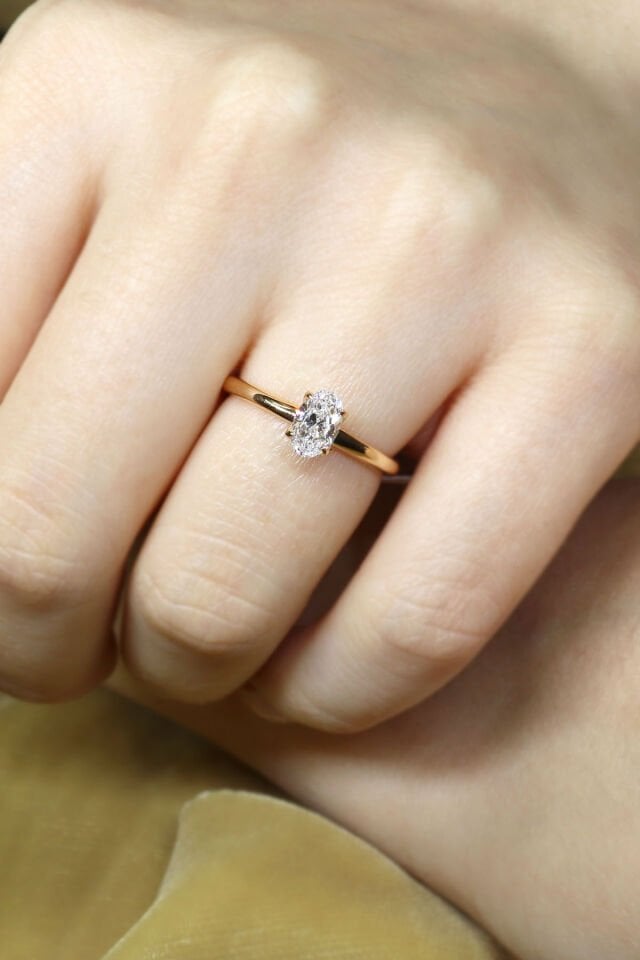 0.50 ct Oval Pırlanta Tektaş Yüzük