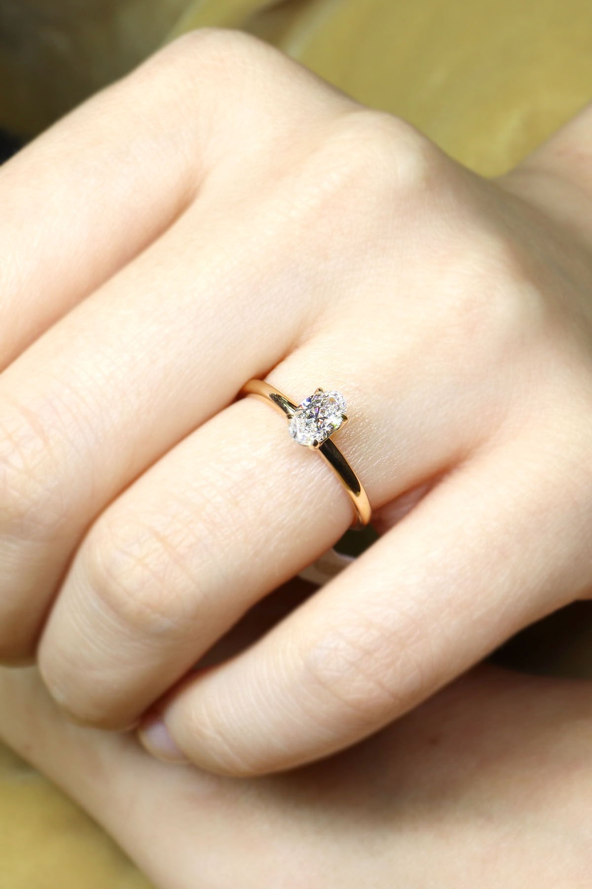 0.50 ct Oval Pırlanta Tektaş Yüzük