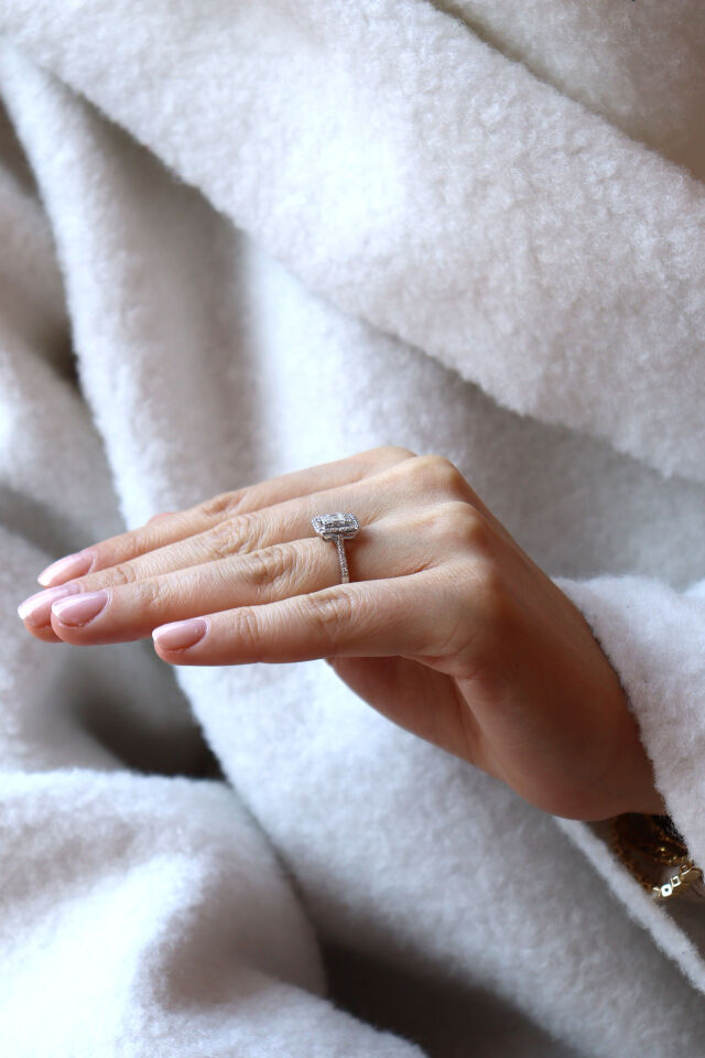 0.50 Ct Baget Pırlanta Yüzük