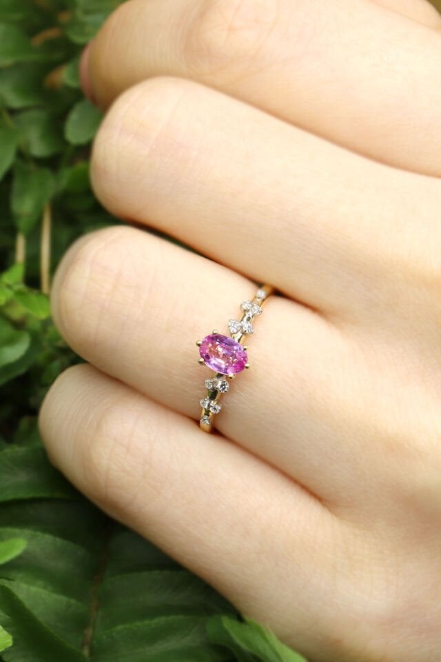 Asimetri Turmalin & Pırlanta Yüzük