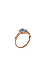 Vintage Aquamarine & Pırlanta Yüzük