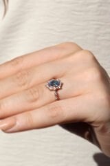 Vintage Aquamarine & Pırlanta Yüzük