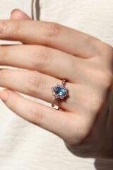 Vintage Aquamarine & Pırlanta Yüzük