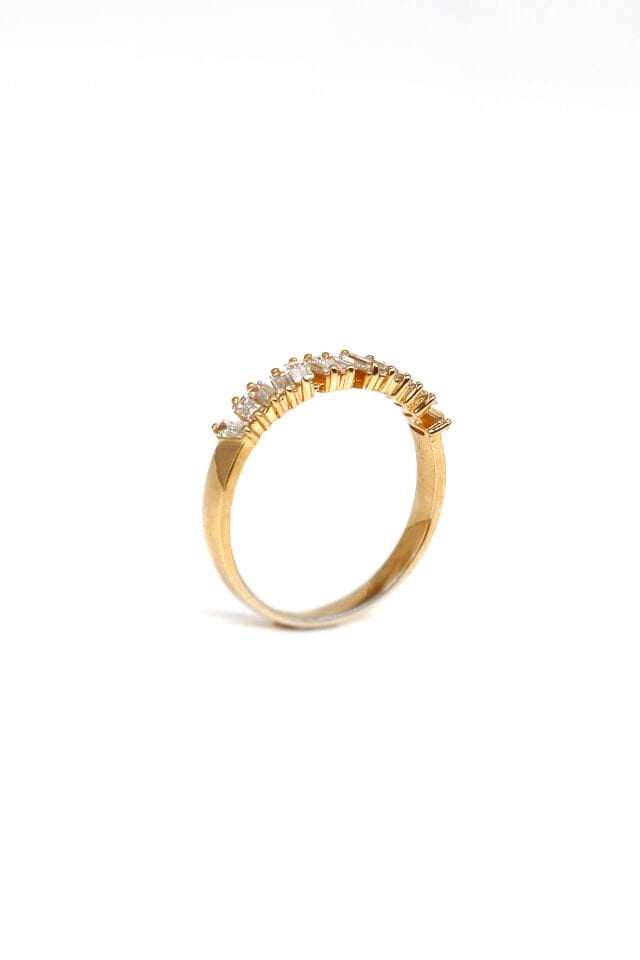 0.40 ct Baget Yarımtur Pırlanta Yüzük