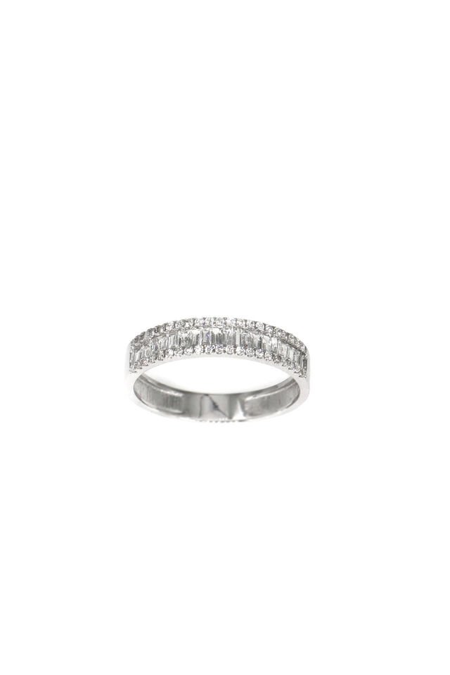 0.45 ct Baget Yarımtur Pırlanta Yüzük